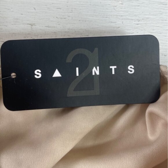 21 Saints Textured Strapless Tube Top Large Neutral Beige New - Picture 8 of 9